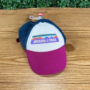 NWT Arcadia Trail Life's Logo Dog Cap with Strap Sz Girl M/L Hiking Outdoors